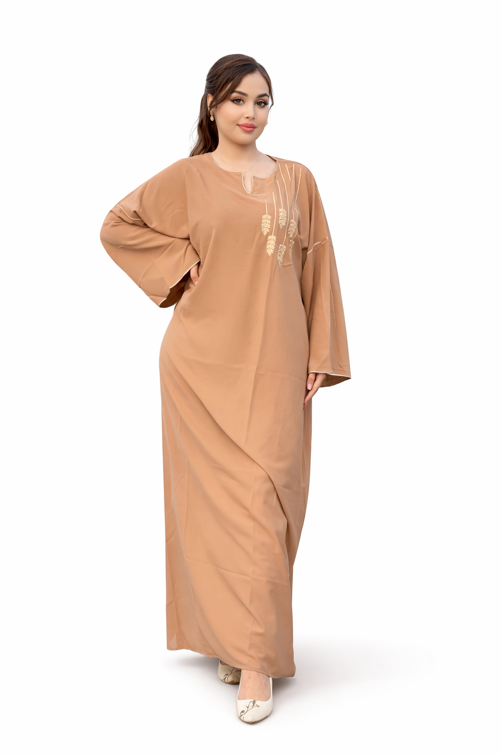 توب رووزا للنساء – قماش خفيف 150 غرام | لباس أنيق يومي مريح | Robe Caftan Femme Élégante Maroc Style Moderne Confort Premium