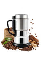 Moulin à Café Électrique Inox Puissant 300W – Broyeur Multifonction Grains, Épices & Herbes – Ultra Rapide & Silencieux