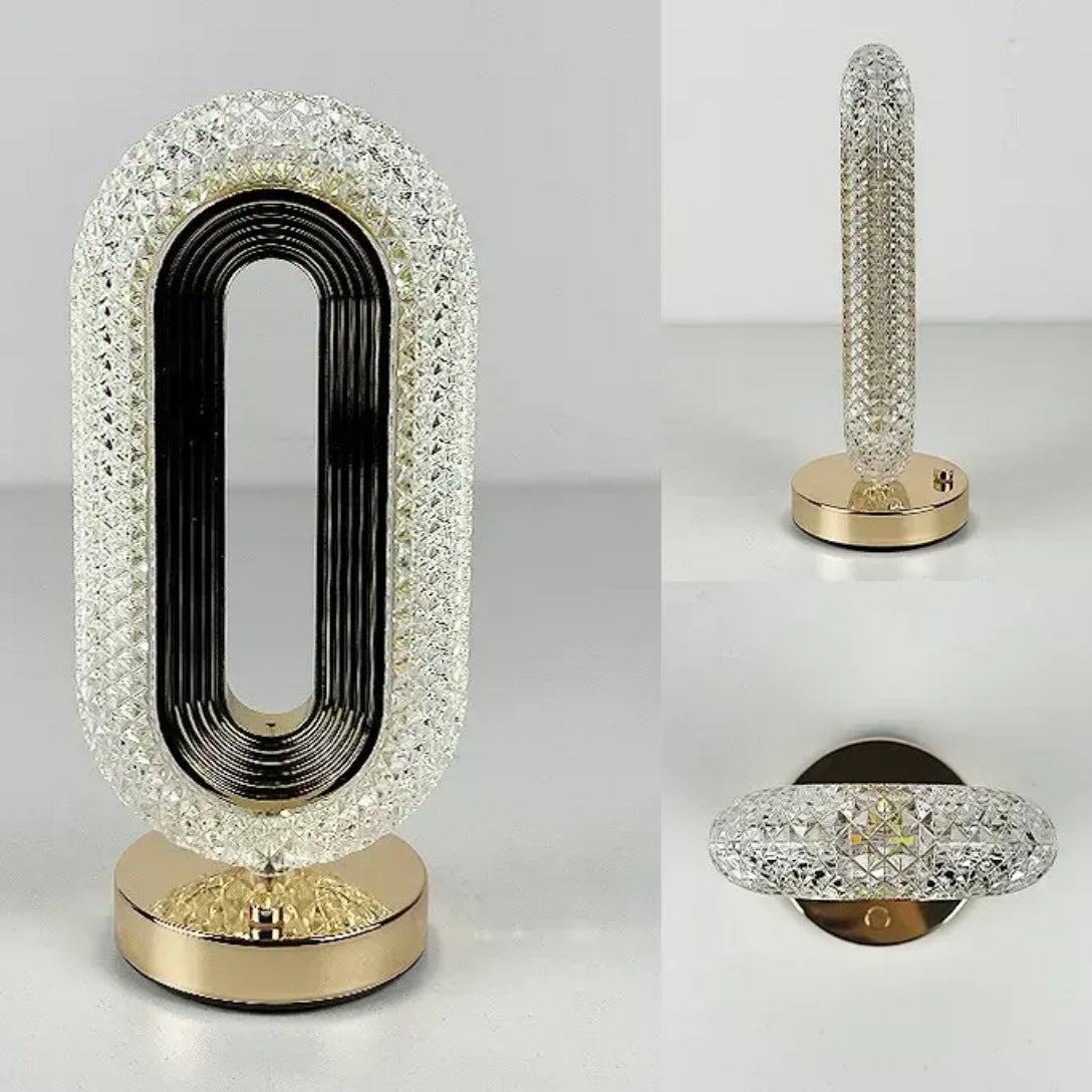 Lampe LED Cristal Luxe Design Moderne – Veilleuse Décorative Élégante avec Lumière Chaude & Naturelle | Éclairage Premium Maison Maroc
