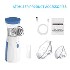 Nébuliseur Portable Silencieux AutoClean – Inhalateur Médical Ultrasonique Mesh Rechargeable pour Adultes & Enfants | Traitement Asthme & Respiration