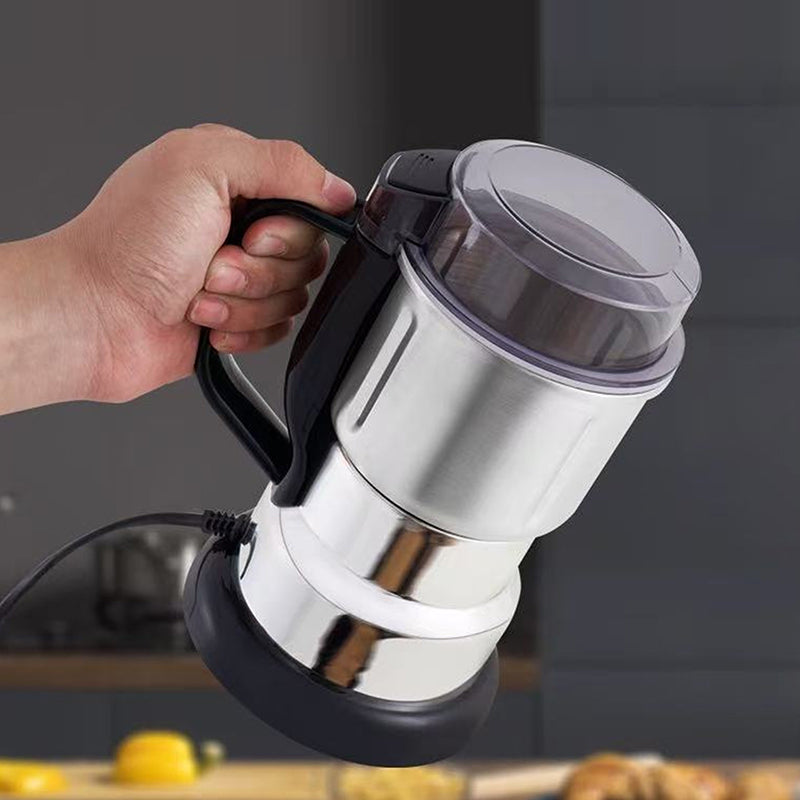 Moulin à Café Électrique Inox Puissant 300W – Broyeur Multifonction Grains, Épices & Herbes – Ultra Rapide & Silencieux