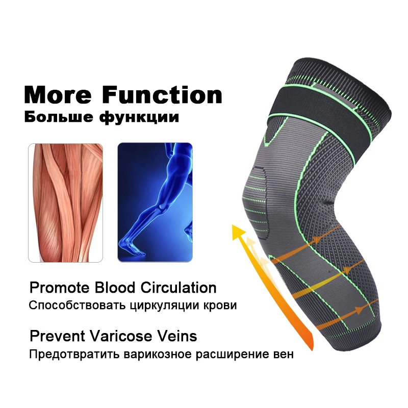 Genouillères Sport Compression Antidérapantes (2PCS) – Protection Genoux Running Fitness Gym | Knee Support Élastique Long Sleeve