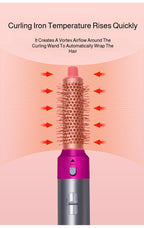 Brosse Soufflante 5 en 1 Professionnelle – Sèche-cheveux & Styler Air Ionique Anti-Frisottis | Lisseur, Boucleur & Volume – Salon à Domicile