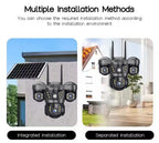 Caméra de Surveillance Extérieure 4G Triple Objectif PTZ | Vision Nocturne Couleur, Détection PIR, Audio Bidirectionnel, Rotation 360° | Sécurité Maison Intelligente Sans Fil