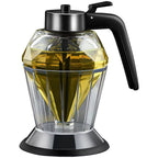 Distributeur de Miel en Verre Design Diamant 200ml avec Support – Doseur Anti-Goutte Multifonction pour Huile, Vinaigre et Sauce