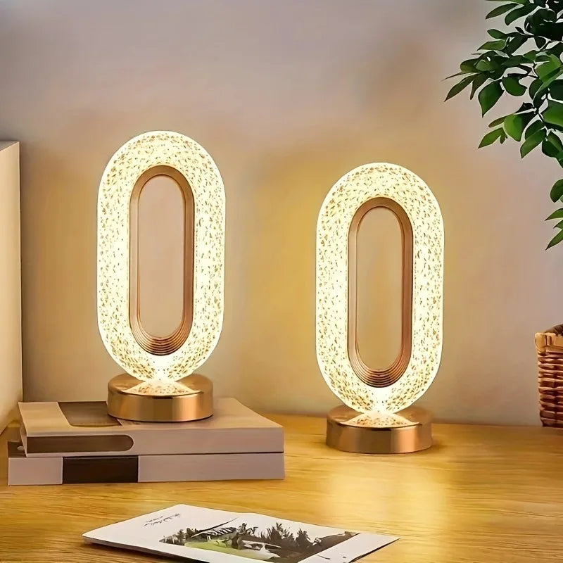 Lampe LED Cristal Luxe Design Moderne – Veilleuse Décorative Élégante avec Lumière Chaude & Naturelle | Éclairage Premium Maison Maroc
