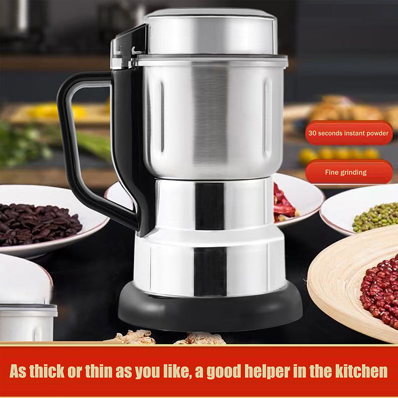 Moulin à Café Électrique Inox Puissant 300W – Broyeur Multifonction Grains, Épices & Herbes – Ultra Rapide & Silencieux