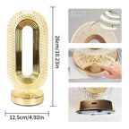 Lampe LED Cristal Luxe Design Moderne – Veilleuse Décorative Élégante avec Lumière Chaude & Naturelle | Éclairage Premium Maison Maroc