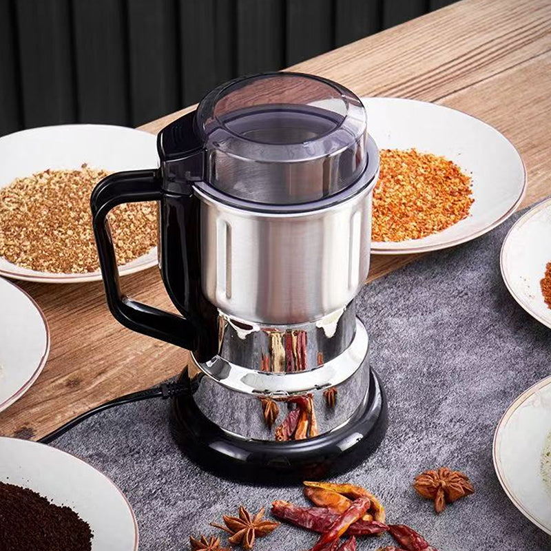 Moulin à Café Électrique Inox Puissant 300W – Broyeur Multifonction Grains, Épices & Herbes – Ultra Rapide & Silencieux