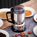 Moulin à Café Électrique Inox Puissant 300W – Broyeur Multifonction Grains, Épices & Herbes – Ultra Rapide & Silencieux