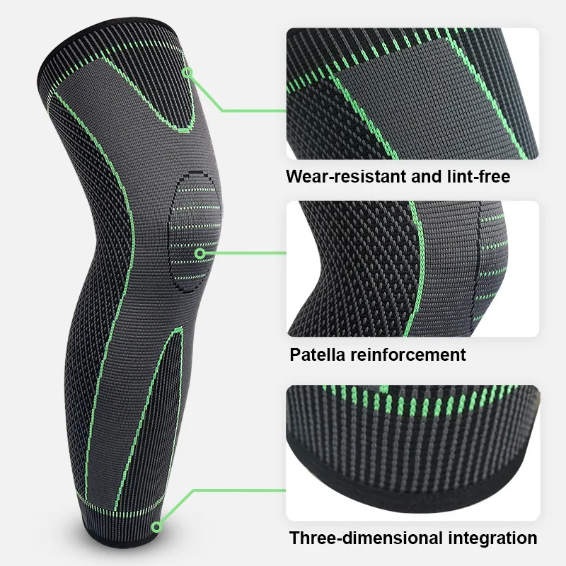 Genouillères Sport Compression Antidérapantes (2PCS) – Protection Genoux Running Fitness Gym | Knee Support Élastique Long Sleeve