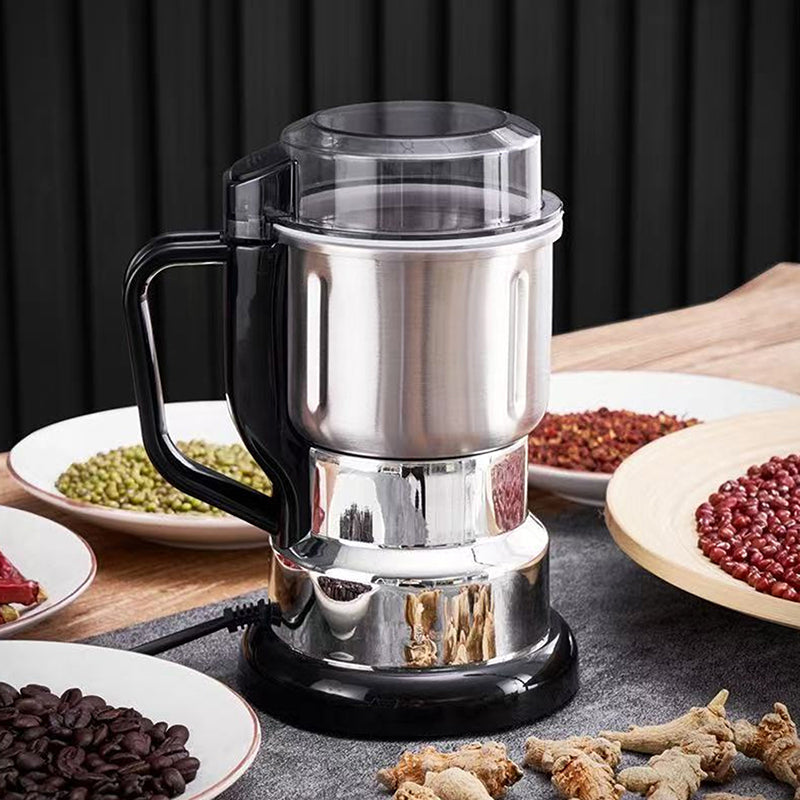 Moulin à Café Électrique Inox Puissant 300W – Broyeur Multifonction Grains, Épices & Herbes – Ultra Rapide & Silencieux
