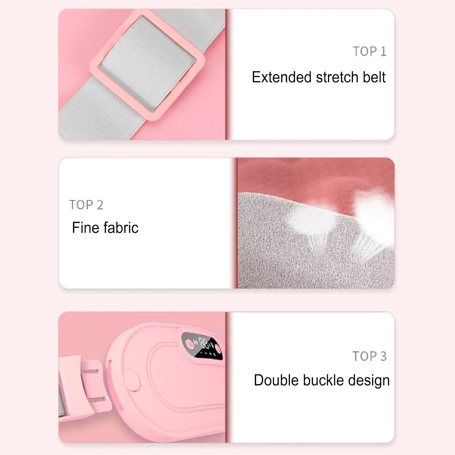 Ceinture Chauffante Menstruelle Sans Fil – Soulagement Instantané des Douleurs de Règles | Massage Vibrant & Chauffage Rapide USB