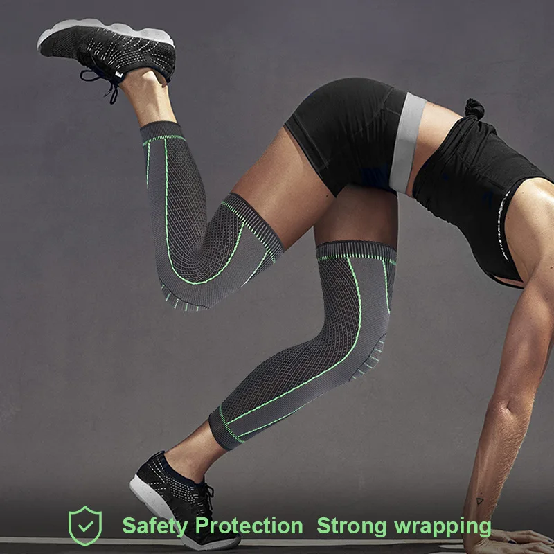 Genouillères Sport Compression Antidérapantes (2PCS) – Protection Genoux Running Fitness Gym | Knee Support Élastique Long Sleeve