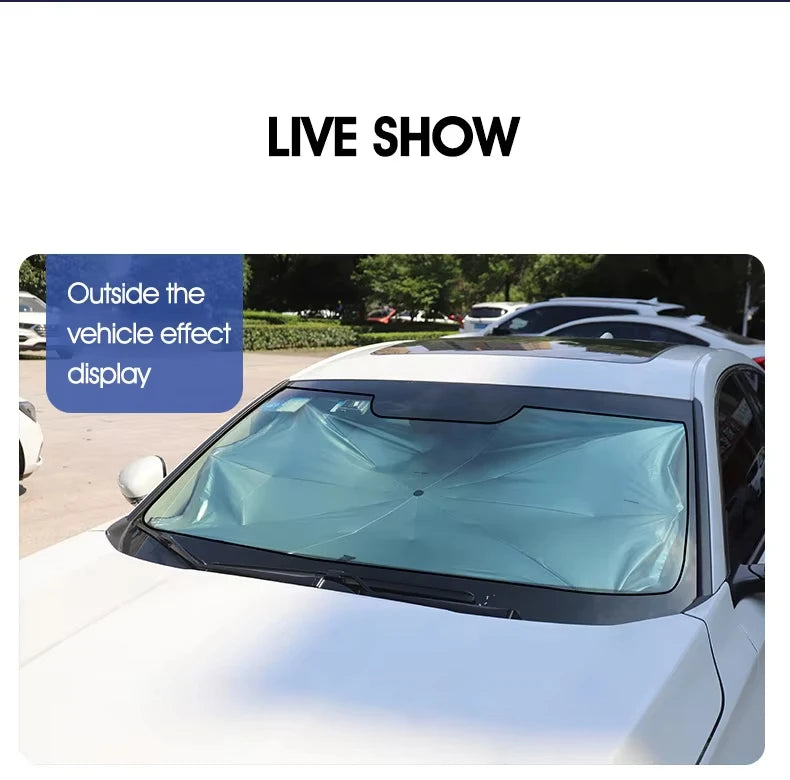 Pare-Soleil Voiture Pliable Anti-UV UPF50+ – Protection Chaleur Extrême & UV | Accessoire Auto Indispensable Maroc