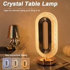 Lampe LED Cristal Luxe Design Moderne – Veilleuse Décorative Élégante avec Lumière Chaude & Naturelle | Éclairage Premium Maison Maroc