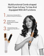 Brosse Soufflante 5 en 1 Professionnelle – Sèche-cheveux & Styler Air Ionique Anti-Frisottis | Lisseur, Boucleur & Volume – Salon à Domicile