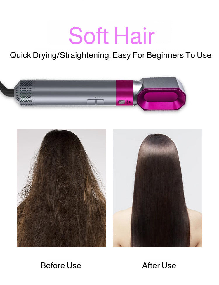 Brosse Soufflante 5 en 1 Professionnelle – Sèche-cheveux & Styler Air Ionique Anti-Frisottis | Lisseur, Boucleur & Volume – Salon à Domicile