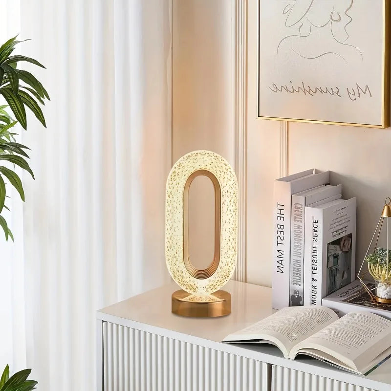 Lampe LED Cristal Luxe Design Moderne – Veilleuse Décorative Élégante avec Lumière Chaude & Naturelle | Éclairage Premium Maison Maroc