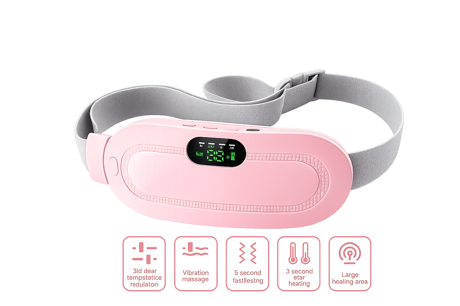 Ceinture Chauffante Menstruelle Sans Fil – Soulagement Instantané des Douleurs de Règles | Massage Vibrant & Chauffage Rapide USB