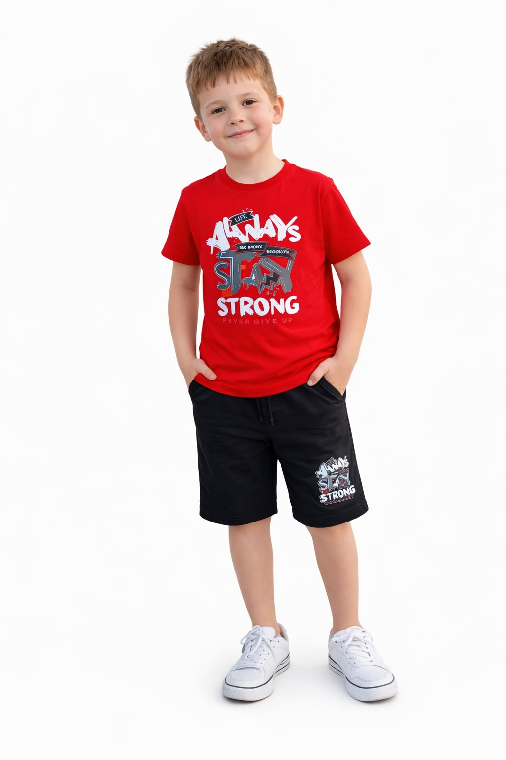 Ensemble Garçon Été 2 Pièces – T-shirt + Short Confortable | Tenue Enfant Mode 3 à 16 Ans | Outfit Garçon Casual Sport