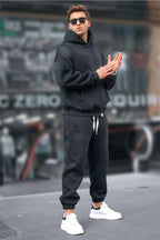 Ensemble homme à sweat à capuche et pantalon jogger – Noir