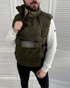 Gilet matelassé homme à poche zippée – Vert
