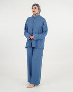 ALPHA-95 - ensemble bleu jean - vue de face