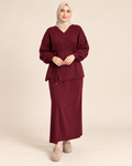 Ensemble Az16 Femme – Kimono & Jupe Longue en Maille Douce — photo studio