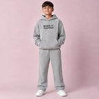 Ensemble garçon à capuche et pantalon droit en molleton