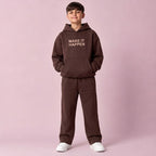 Ensemble garçon à capuche et pantalon droit en molleton