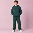 Ensemble garçon à capuche et pantalon droit en molleton