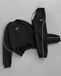 Ensemble homme col rond à liserés fins — noir