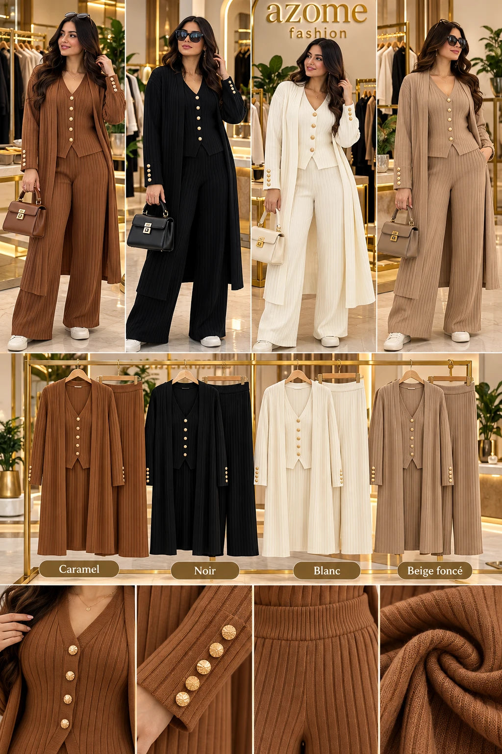 Ensemble Maya — photo originale du fournisseur, quatre coloris