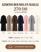 Kimono Roussia bleu marine en maille – couleur disponible