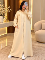 Djellaba sport zippée – Beige
