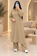 Ensemble long à capuche – Beige