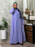 Ensemble abaya deux pièces mauve en crêpe et mousseline — Mauve