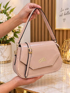 Sac porté épaule à poches zippées et dragonne — Sable