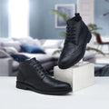 Bottines homme à lacets et perforations décoratives — Noir