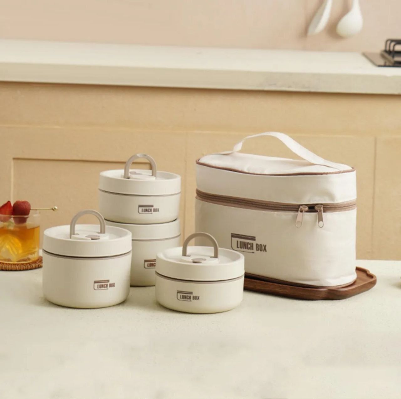 Lunch Box Isotherme Inox 304 Double Compartiment + Sac Thermique | Boîte Repas Étanche Portable Bureau, École & Voyage