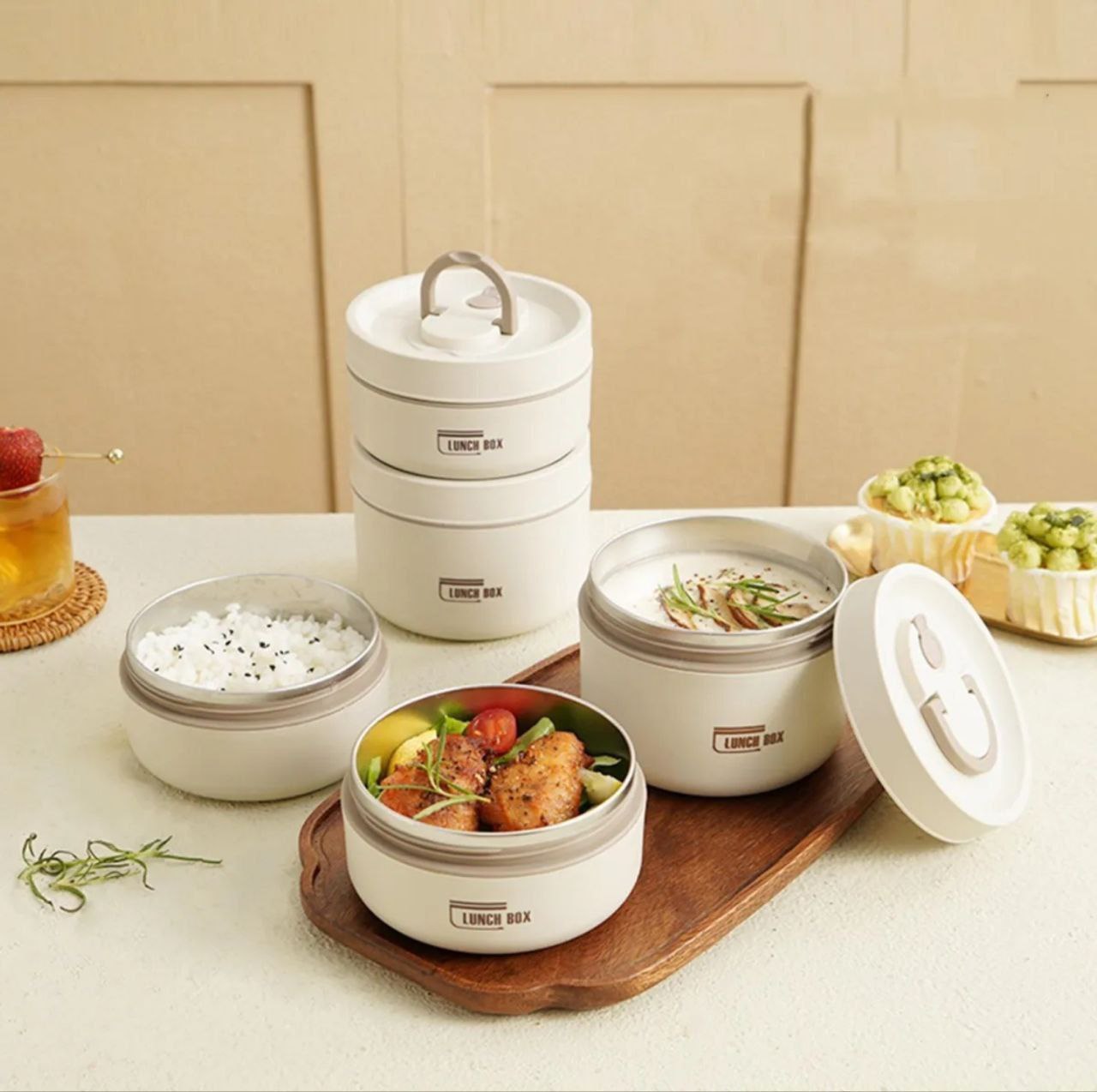 Lunch Box Isotherme Inox 304 Double Compartiment + Sac Thermique | Boîte Repas Étanche Portable Bureau, École & Voyage