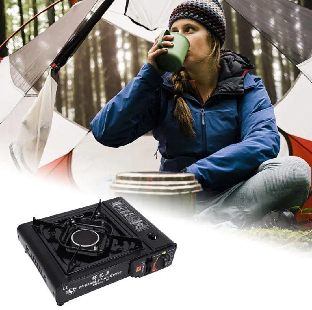 Réchaud Portable à Cartouche Gaz – Mini BBQ & Hot Pot Outdoor Léger | Camping, Pique-Nique, Voyage, Cuisine Extérieure Maroc