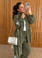 Survêtement Femme 3 Bandes – Ensemble Sport Chic 2 Pièces