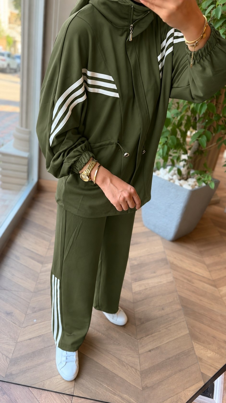Survêtement Femme 3 Bandes – Ensemble Sport Chic 2 Pièces