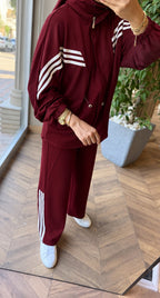 Survêtement Femme 3 Bandes – Ensemble Sport Chic 2 Pièces