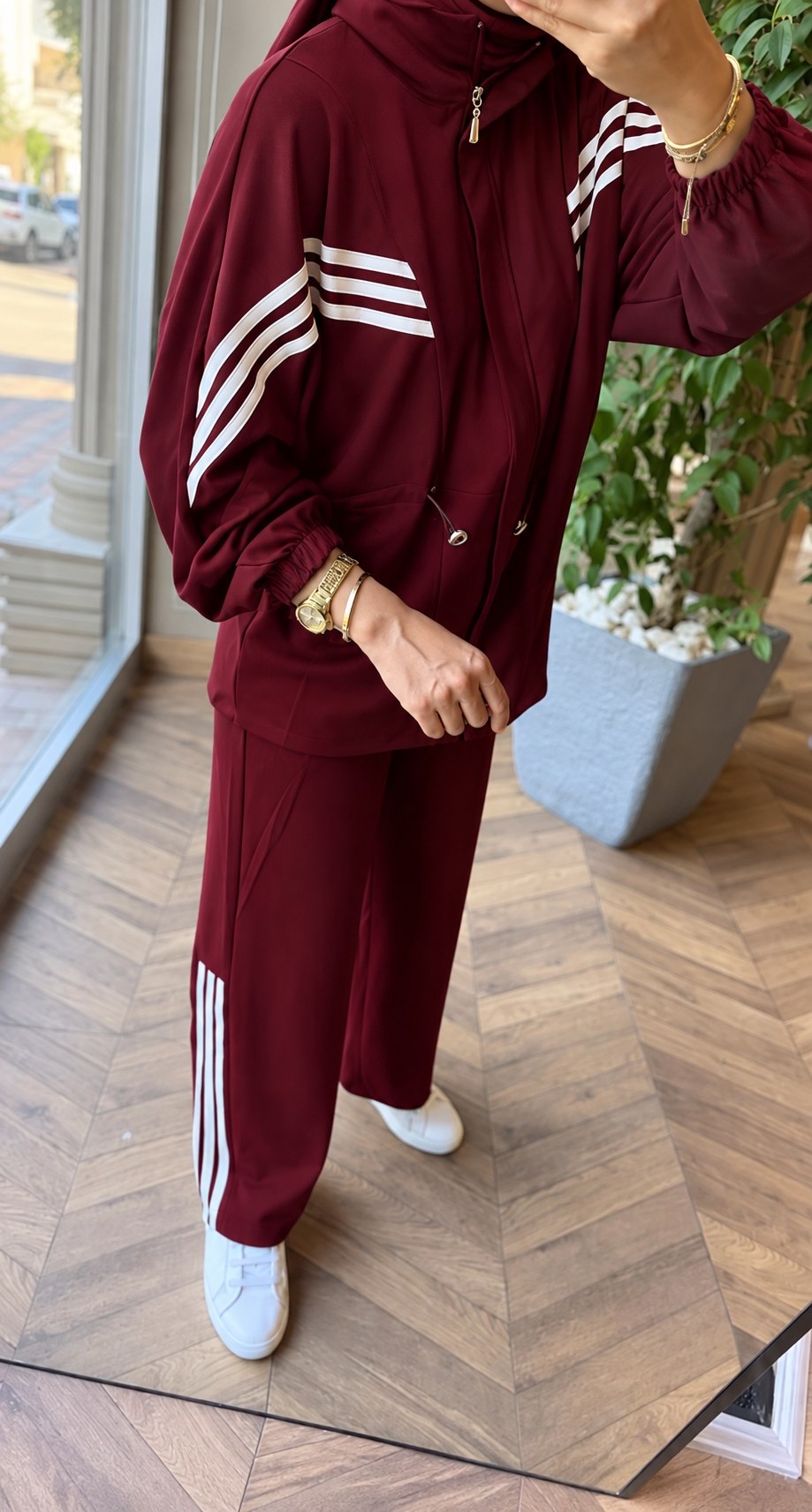 Survêtement Femme 3 Bandes – Ensemble Sport Chic 2 Pièces