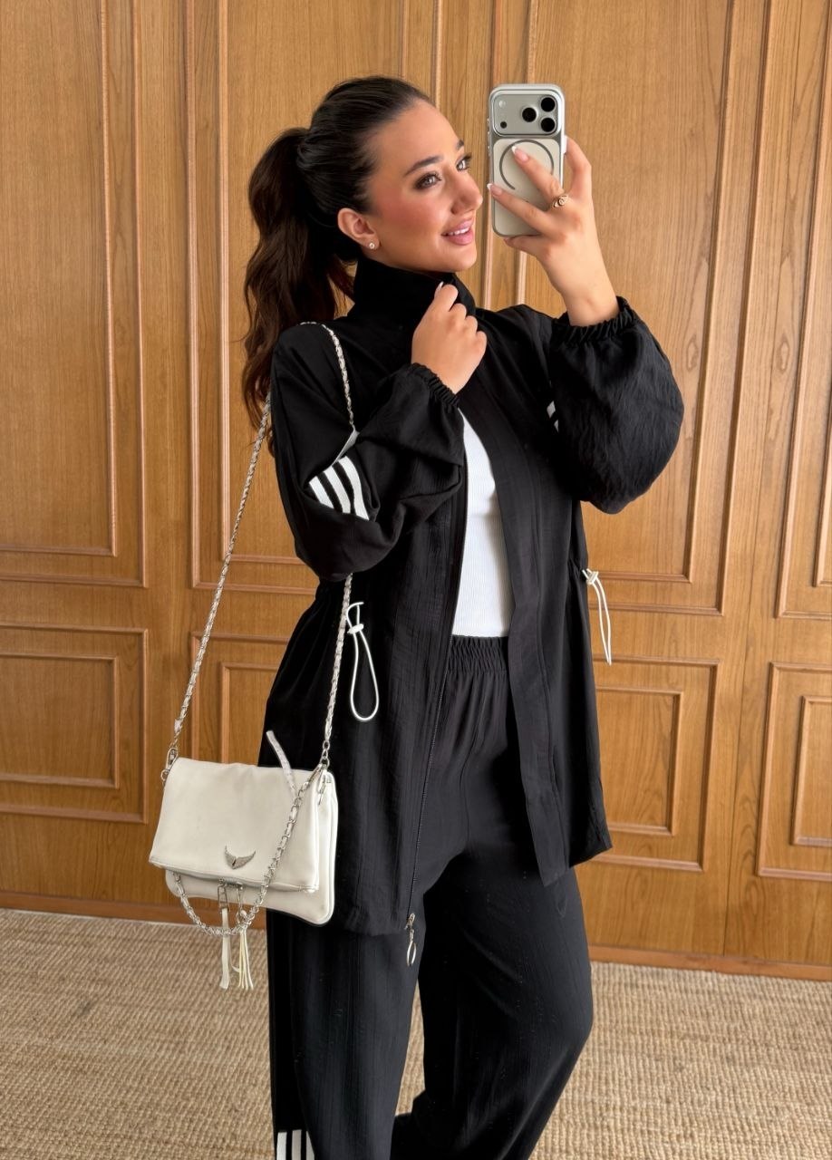 Survêtement Femme 3 Bandes – Ensemble Sport Chic 2 Pièces