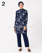 Burkini Femme 3 Pièces avec Robe, Pantalon et Bonnet – Tailles S à 2XL