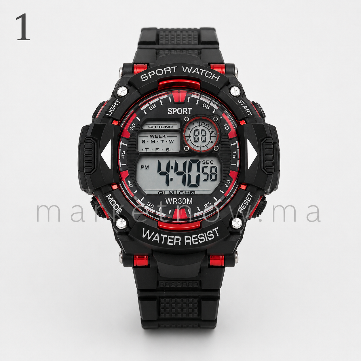 Montre Sport Homme Digitale – Résistante à l’Eau et aux Chocs